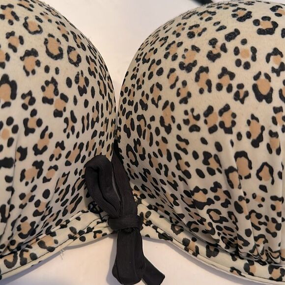 Victoria's Secret Leopard Print Underwire Push-up Bikini Top 36D - Picture 5 of 10